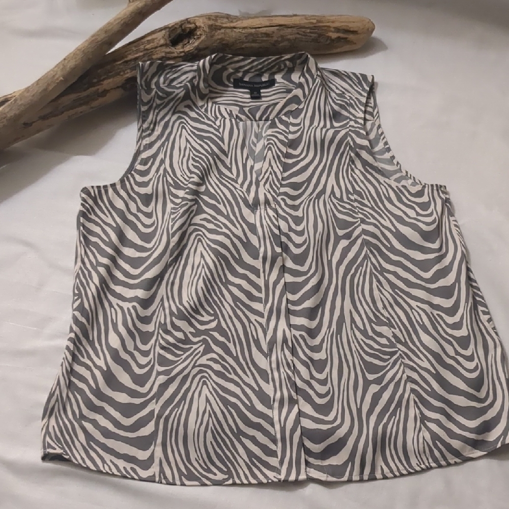 Zebra Print Sleeveless Top